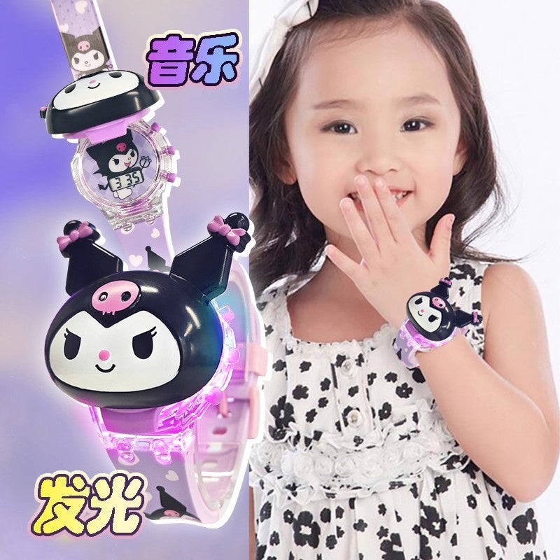Kids' watch - cute sanrio design: cinnamoroll, kuromi - luminous, musical, cartoon electronic watch - perfect gift for girls