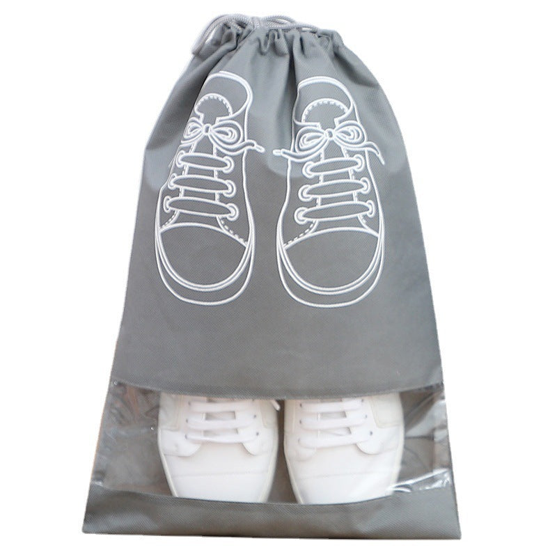 Portable storage, dustproof and moisture-proof thickened shoe bag, shoe storage bag, drawstring bundle bag finishing, travel storage shoe cover.