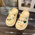 Love/yellow clogs