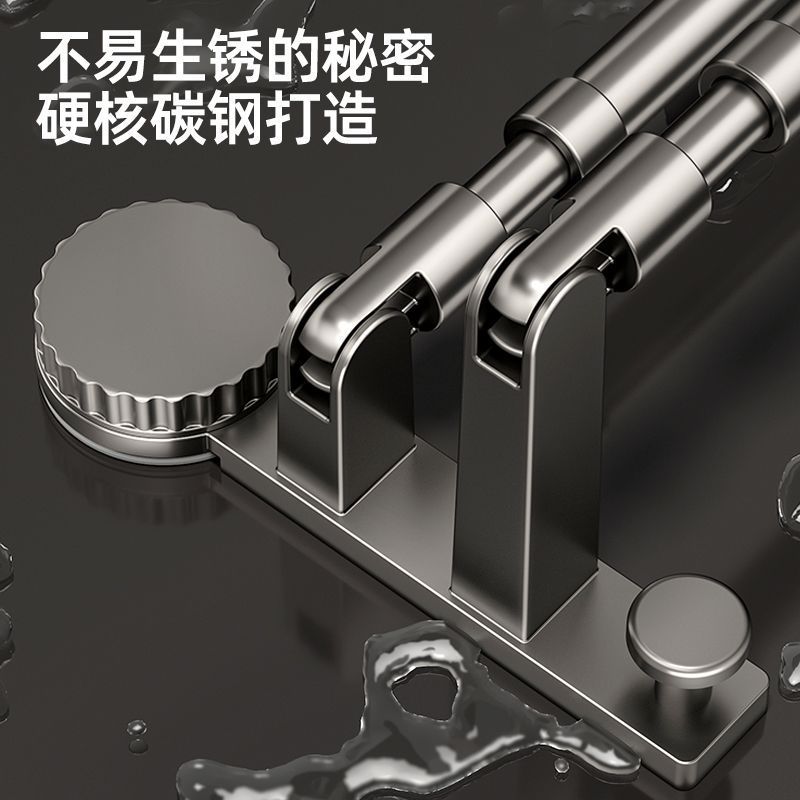 Telescopic towel bar suction cup punch-free bathroom bathroom toilet wall-mounted slippers clothes drying storage rack