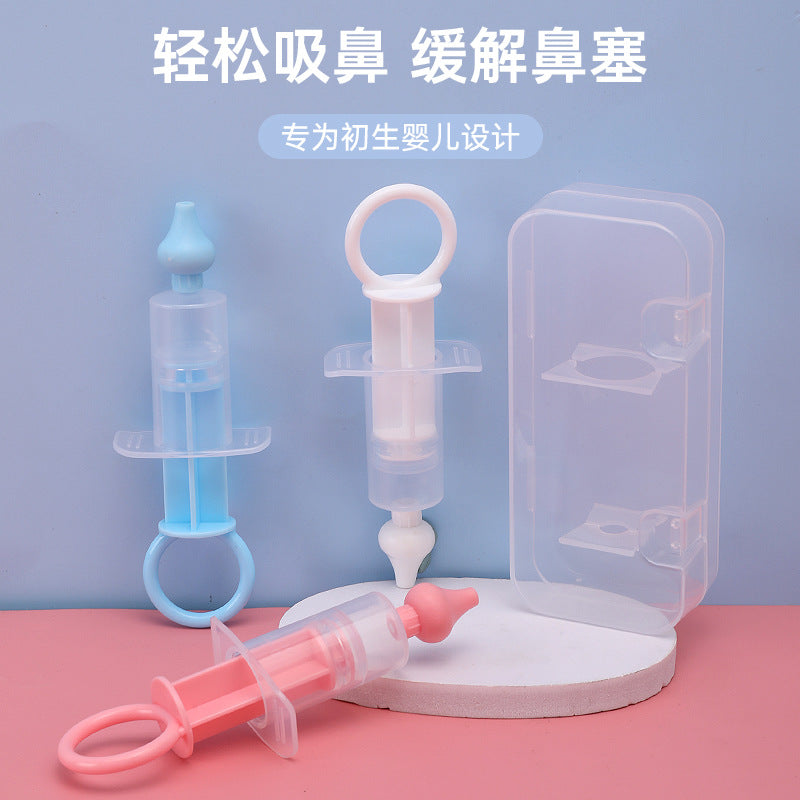 Factory direct sales baby syringe silicone nose suction, does not hurt the nasal cavity, anti-backflow silicone nose suction wholesale