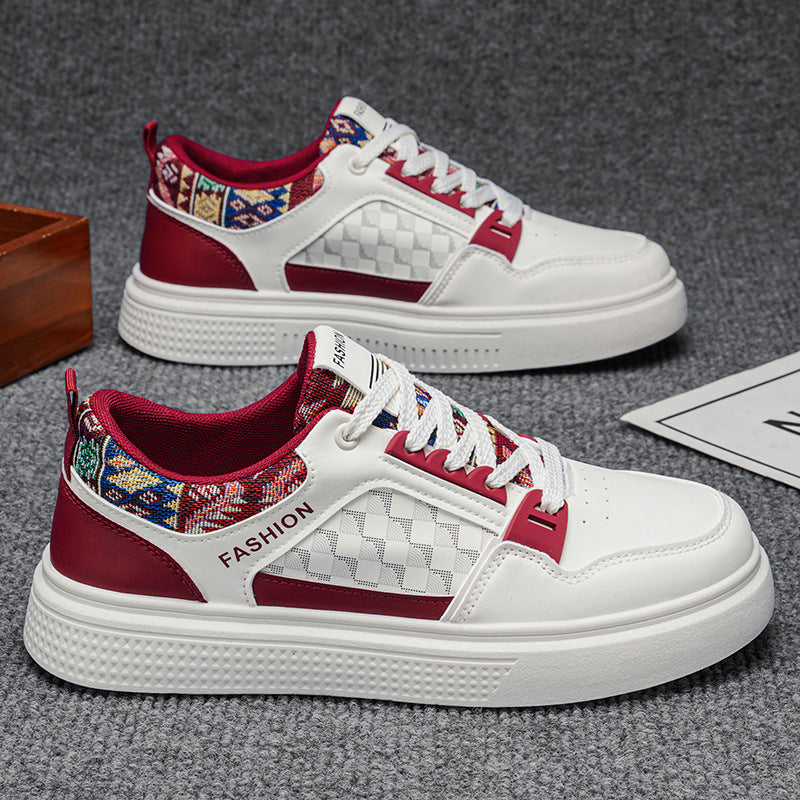 Men's shoes 2026 new spring fashion versatile men's casual white sneakers soft sole athletic breathable student trendy shoes