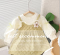 Girls' korean style dress  new fashionable toddler girl bubble sleeve princess dress spring and autumn long sleeve dress