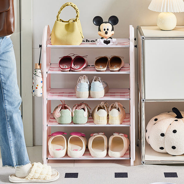 New shoe storage rack, simple storage rack for household dormitory, with dust cloth, multi-layer door, simple entry door