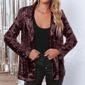 Aliexpress  european and american women casual sequin tops multi-color sequinlong sleeveselegant suit outwearins