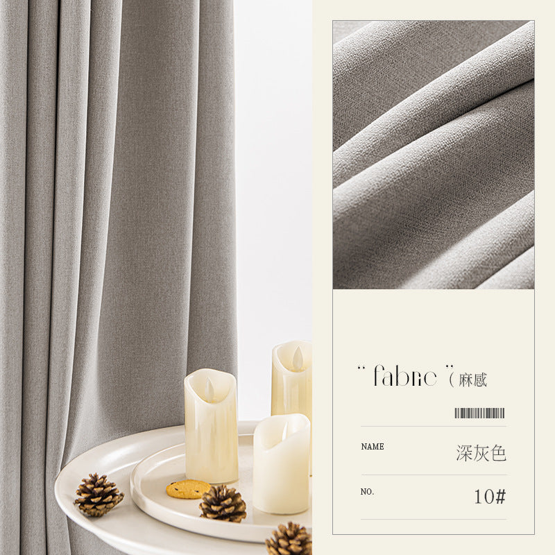 Shaoxing keqiao curtains classy bedroom full blackout thickened cotton and linen curtains living room scandinavianaccessible luxurypopularfor home