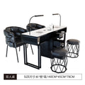 New arrival: extra-wide 45 turbine engraved grade vacuum marble & porcelain surface multifunctional minimalist nail table and chair set