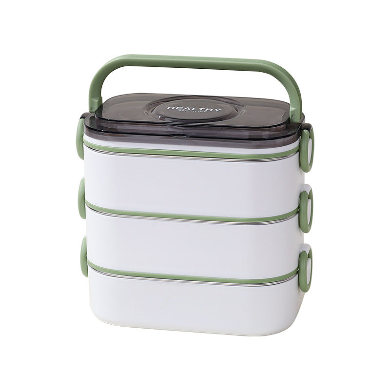 304 stainless steel multi-layer lunch box, office workers can enter the microwave oven for lunch, heat preservation lunch box, student bento box