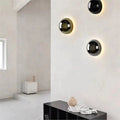 Bedroom modern wall lamp round background wall corridor eclipse bedside lamp scandinavian decoration aisle living room casual