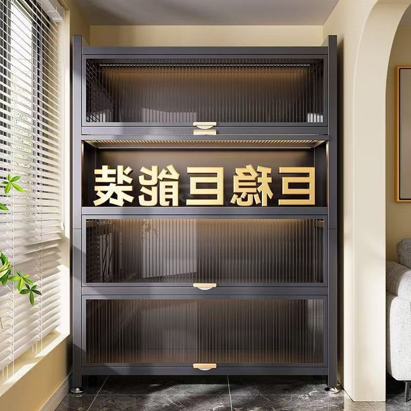 Home & office steel storage cabinet - multi-functional display shelf - bedroom, balcony, and living room storage - file cabinet