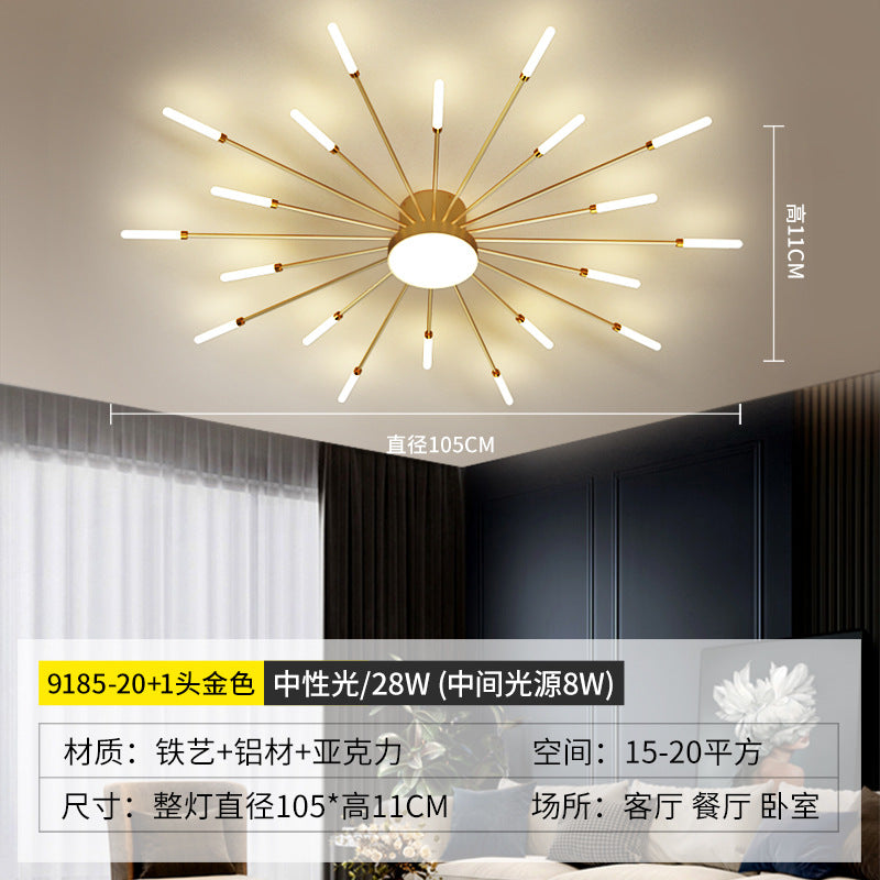 Home chandelier Modern simple LED lamps Lighting bedroom new fireworks led ceiling lamp Living room custom chandelier
