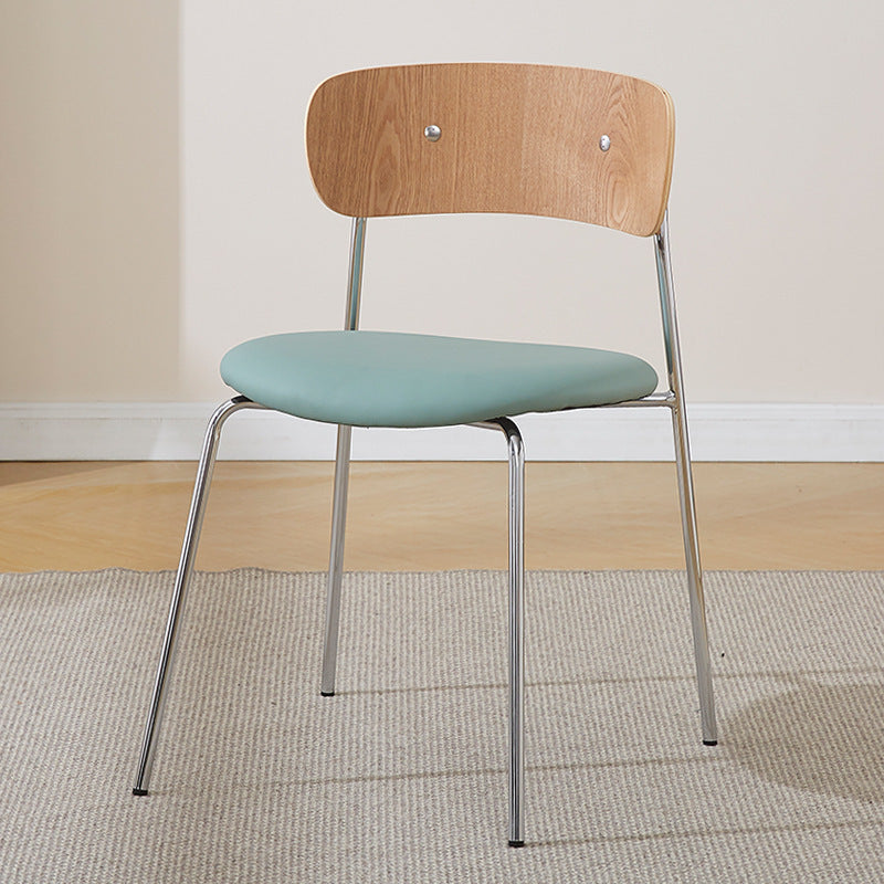 American cafe retro leather dining chair barbecue restaurant industrial style wrought iron chair simple milk tea shop dining stool