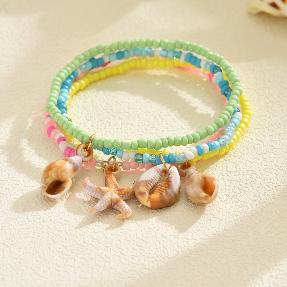 Bohemian seed bead bracelet wholesale - cross-border seashell jewelry - women's starfish bracelet - niche, high-end, and accessible luxury hand jewelry