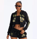 new spring women's outfit: spicy girl style printed shorts set - two-piece fashion set