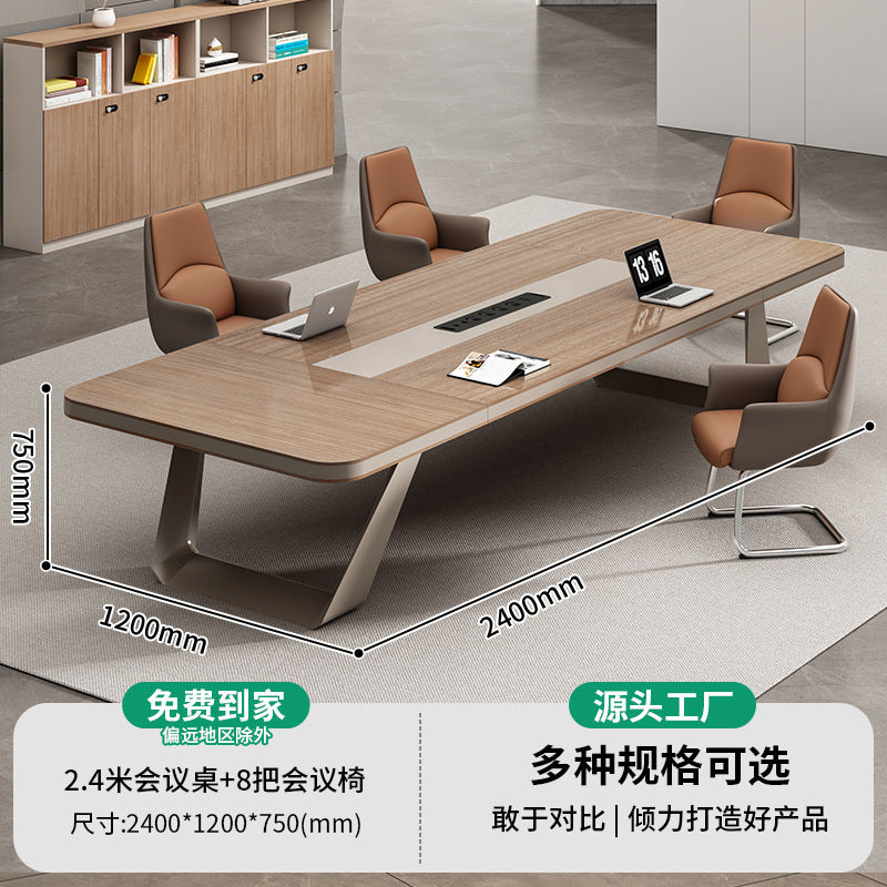 Saint li conference table long table training office furniture rectangular table office large casual modern table and chair combination