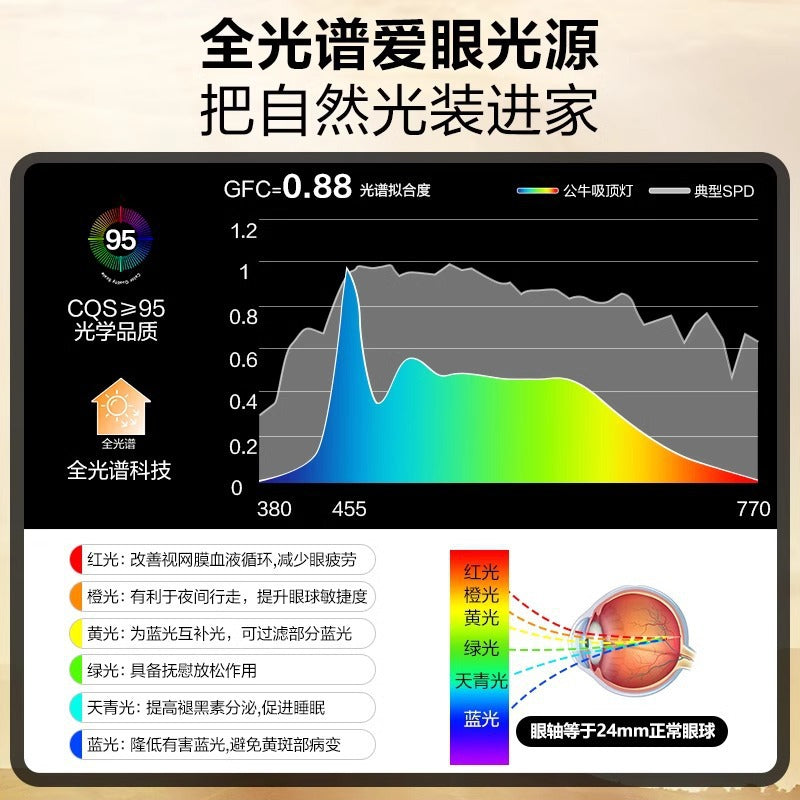 Bull ceiling light bedroom light luxury high-end home decoration lighting living room hall main light simple led light lighting