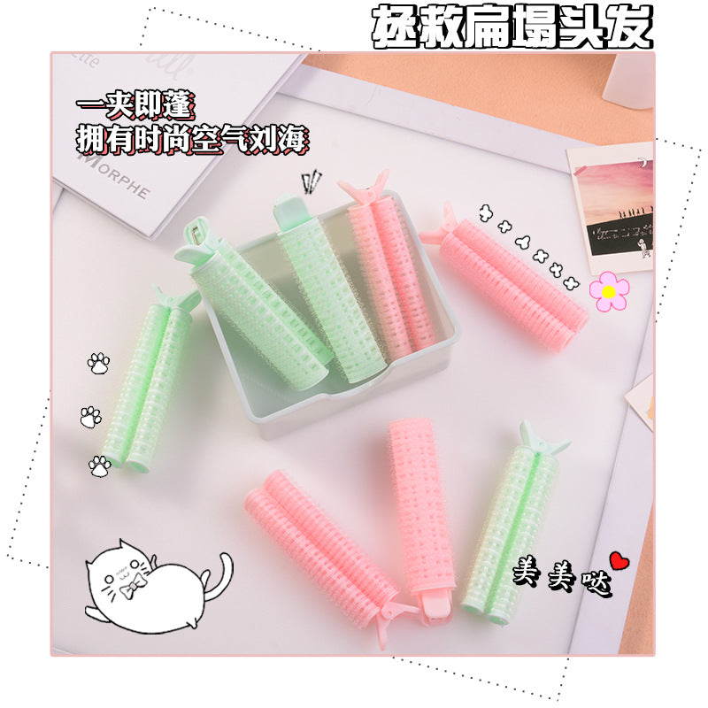 Beizi bangs clip fluffy clip dopamine color scheme Korean lazy hairpin top hair root setting self-adhesive curling iron