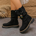 plus size women's boots  fall and winter new arrival pleated boots british style boken short boots women's slimming lookknee socks boots