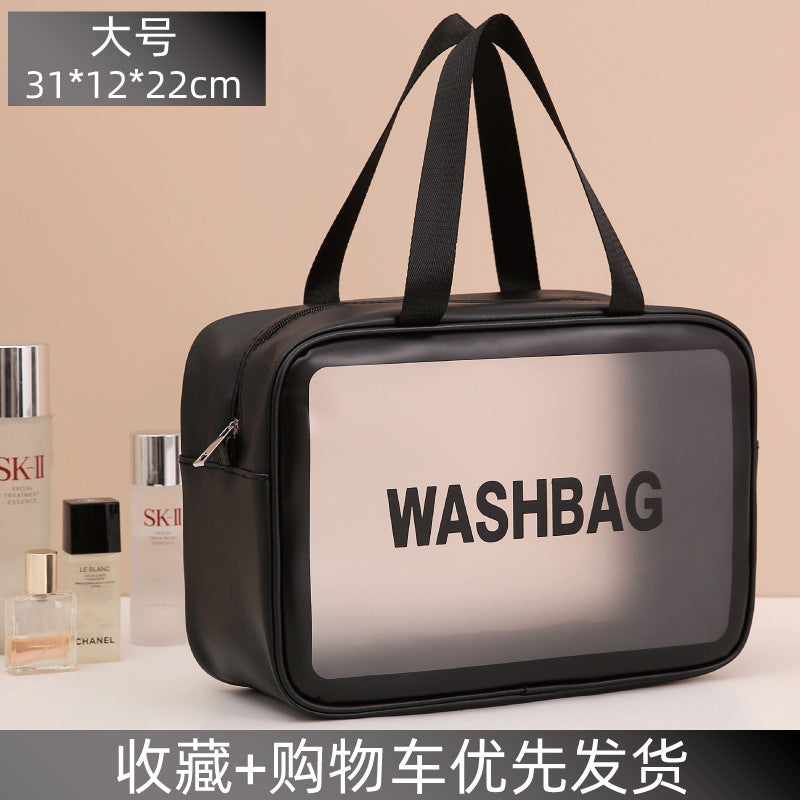 pvc toilet bag portable cosmetic bag large capacity waterproof visual travel storage bag portable finishing storage bag