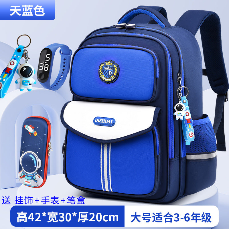 2026 new school backpack for elementary school students, grades 1-6, boys and girls, ultra-lightweight, load-reducing, and spine-protecting