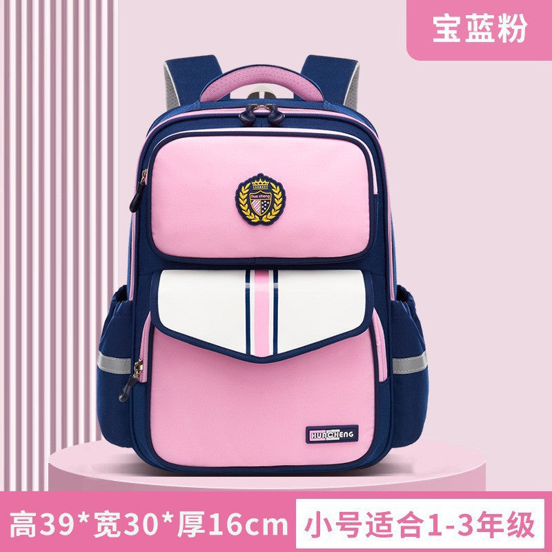 foreign trade schoolbag british style girl kids backpack to reduce the burden of spine protection primary school student schoolbag wholesale