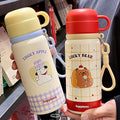 Portable tea lid stainless steel tea water separation thermos cup large capacity three-drink straw cup for men and women students wholesale personalized