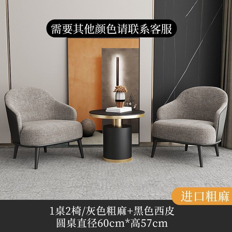 Customized hotel sofa light luxury business club office negotiation sofa table and chair combination guest leisure reception sofa