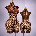 Hr26105 european and american fashion women's criss-cross halter deep v backless romper with letter print