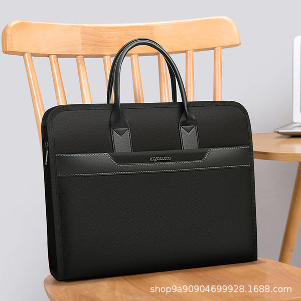 Yiyunchen briefcase custom logo portable file bag men's women's business meeting briefcase with water cup