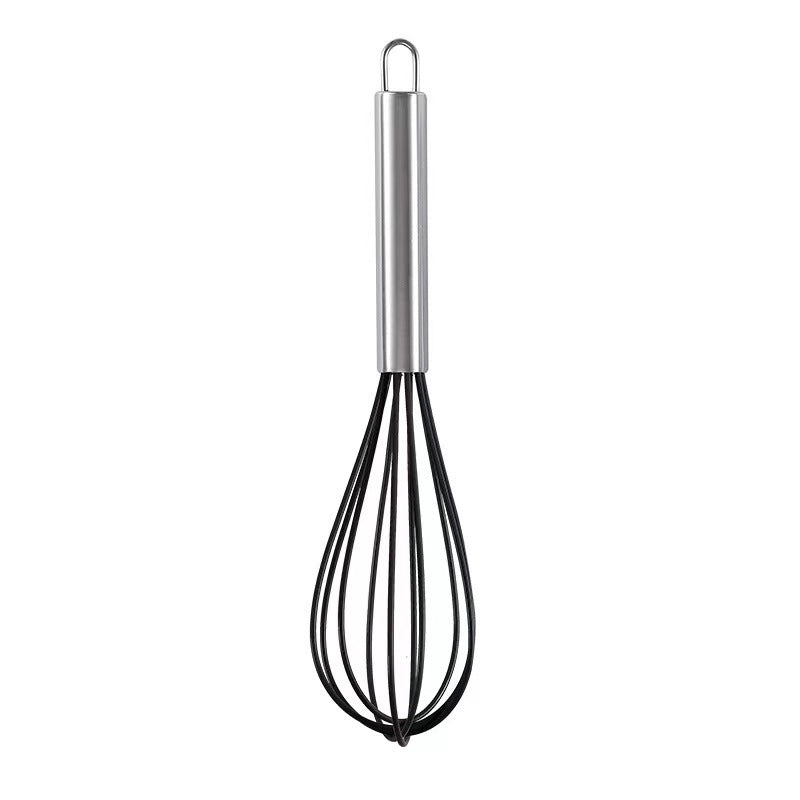 Stainless steel silicone whisk - manual egg beater - baking tool - cream whipper