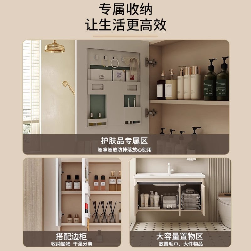 Bathroom cabinet ceramic all-in-one basin bathroom bathroom bathroom cabinet wash basin wash basin wash basin combination honeycomb aluminum