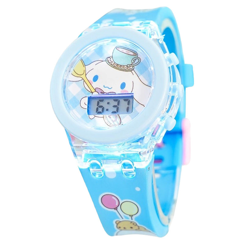 Kids' cartoon light-up watch - marvel spider-man, unicorn, elsa princess - flashing electronic toy watch for boys and girls