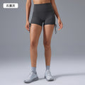 High-waisted, slim-fit yoga shorts for women - no t-line, ruched design, slimming, booty-lifting, workout shorts for summer - d25109
