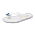 New fashion transparent sapphire butterfly flip-flops women's summer outwear new crystal non-slip popular beach flip-flops