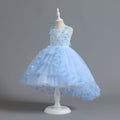 Amazon's new kids dress with trailing butterfly flower princess dress for female flower girl classyelegant piano performance dress