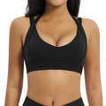 nude sports intimatesv neck halter yoga bra running fitness plaid sports bra women 2539
