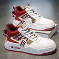 High-top men's shoes 2026 spring new arrival breathable easiest for matchcasual sneakers leather sports heightening small white student trendy shoes