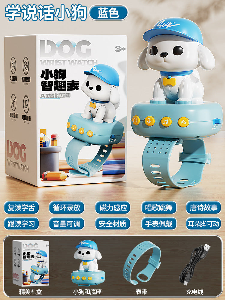 Kids smart ai voice dialogue learning to speak robot dog educational early education toy baby artificial electric puppy