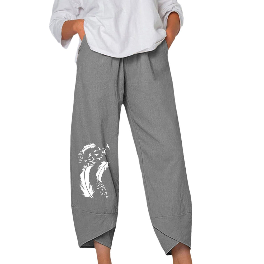 factory direct spring/summer new arrivals: women's elastic waist cotton linen loose casual pants/homewear pants for export