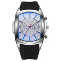 New barrel-shaped blue light glass large dial men's watch trendy quartz watch men's wristwatch factory wholesale