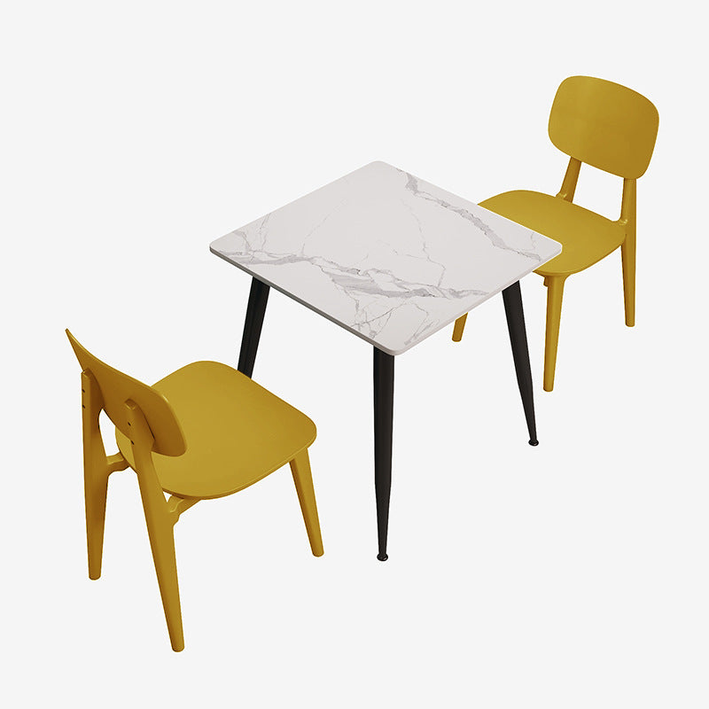 Company staff canteen dining table and chairs student canteen snack bar combination catering commercial 4 staff school restaurant