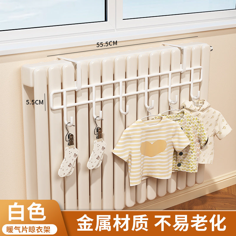 Radiator hooks, towel racks, rods, hangers, clothes drying racks, tubes, racks for hanging on the radiator, tool-free installation