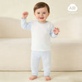 Baby two-piece pajama set - summer long sleeve air conditioning suit - lightweight summer loungewear for babies