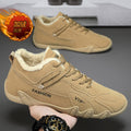 Spring men's shoes 2025 new fleece-lined warm thickened cotton shoes men's sports anti-slip work boots martin boots safety trendy shoes