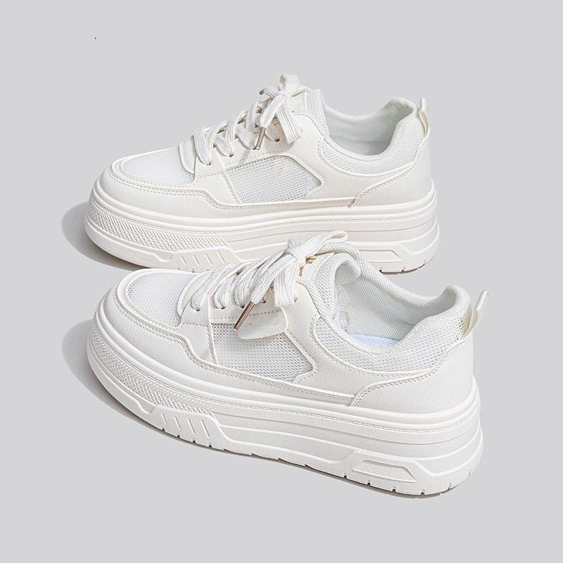 Best sellingeasiest for matchplatform shoeswhite shoes women's spring summerniche stylethick sole sneakers2026new arrivalheight increasingcasualsneakers