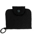 Vintage niche style headphone bag mini pleated coin purse women's cute fabric storage coin id card multi-layer card holder
