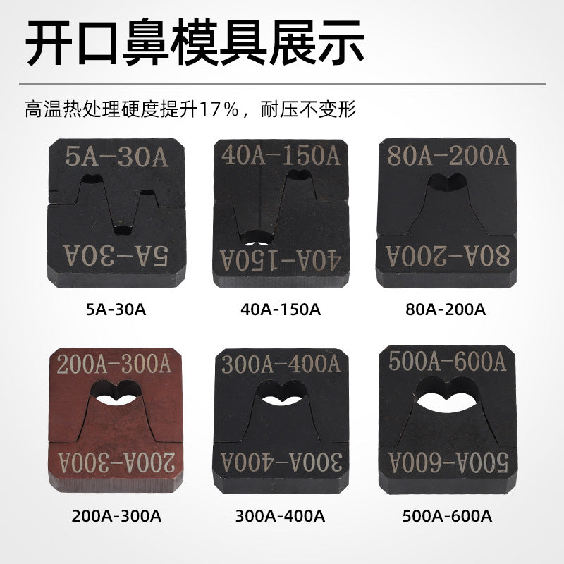 Manual integral open nose clamping crimping pliers wire copper and aluminum terminal hydraulic crimping pliers