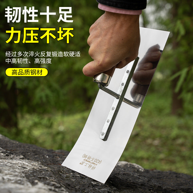 Stainless steel trowel, serrated trowel, tile laying tool, trowel, iron plate, plastering knife, toothed plastering tool