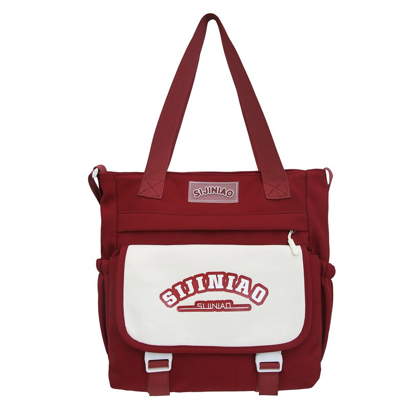 New primary school student handbag, middle school student schoolbag two-piece set, lightweight and large-capacity backpack for grades 1-9