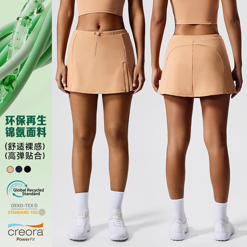 Summer outdoor high-waisted slimming golf & tennis skirt - anti-exposure sports mini skirt for running, fitness, and slim-fit activewear
